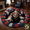Dallas Cowboys Halloween 3D Illusion Spooky Monster Round Rug