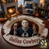 Buffalo Bills Halloween 3D Illusion Ghost Quilted Round Rug