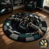 Pittsburgh Steelers Halloween 3D Illusion Quilted Round Rug Pittsburgh Steelers Halloween 3D Illusion Quilted Round Rug