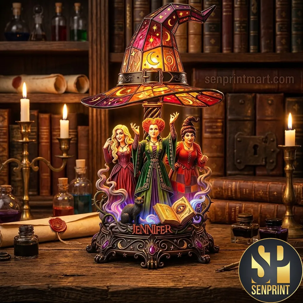 Hocus Pocus Sanderson Sisters Personalized Light Up Acrylic Ornament