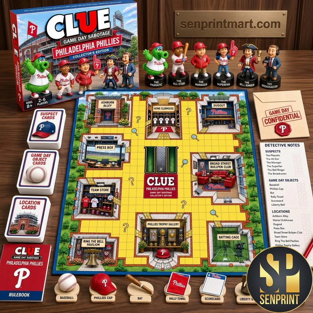 Philadelphia Phillies Clue Game Day Sabotage Collector’s Edition Board Game