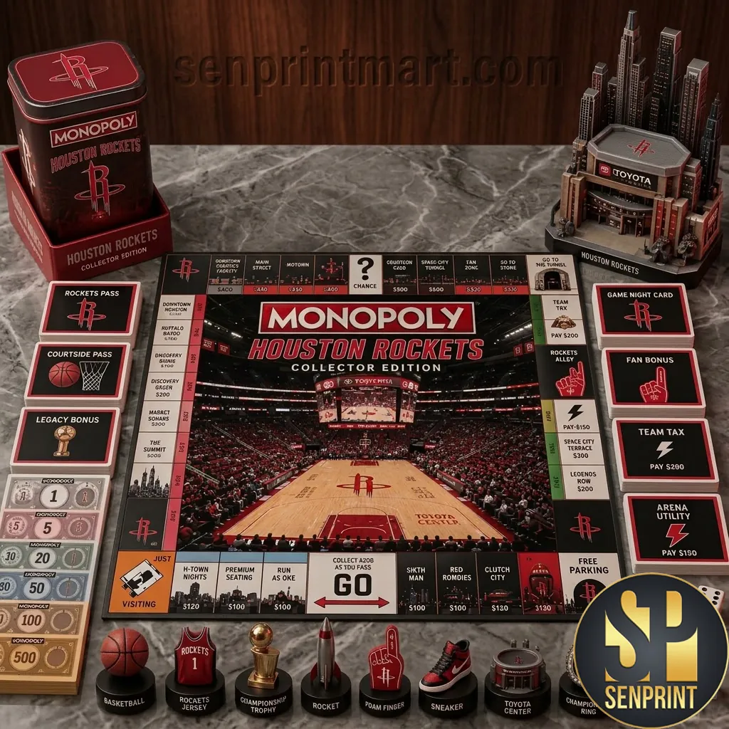 Houston Rockets Monopoly Collector Edition NBA Board Game