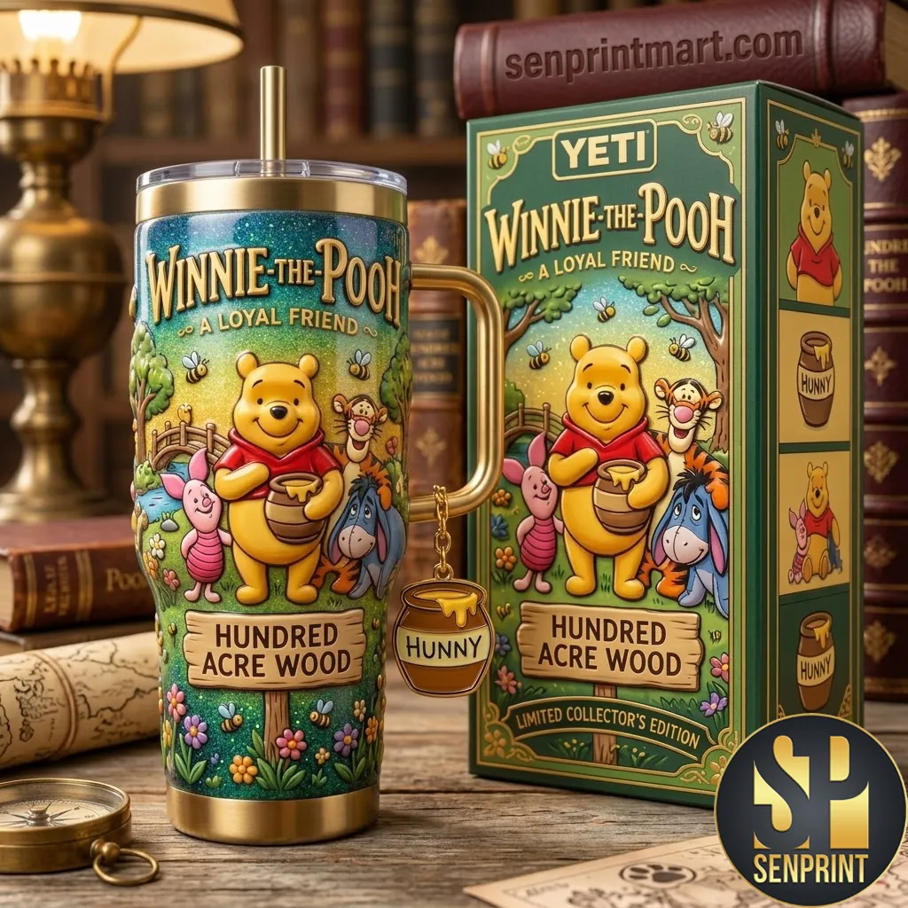Winnie The Pooh A Loyal Friend 40oz Stainless Steel Tumbler