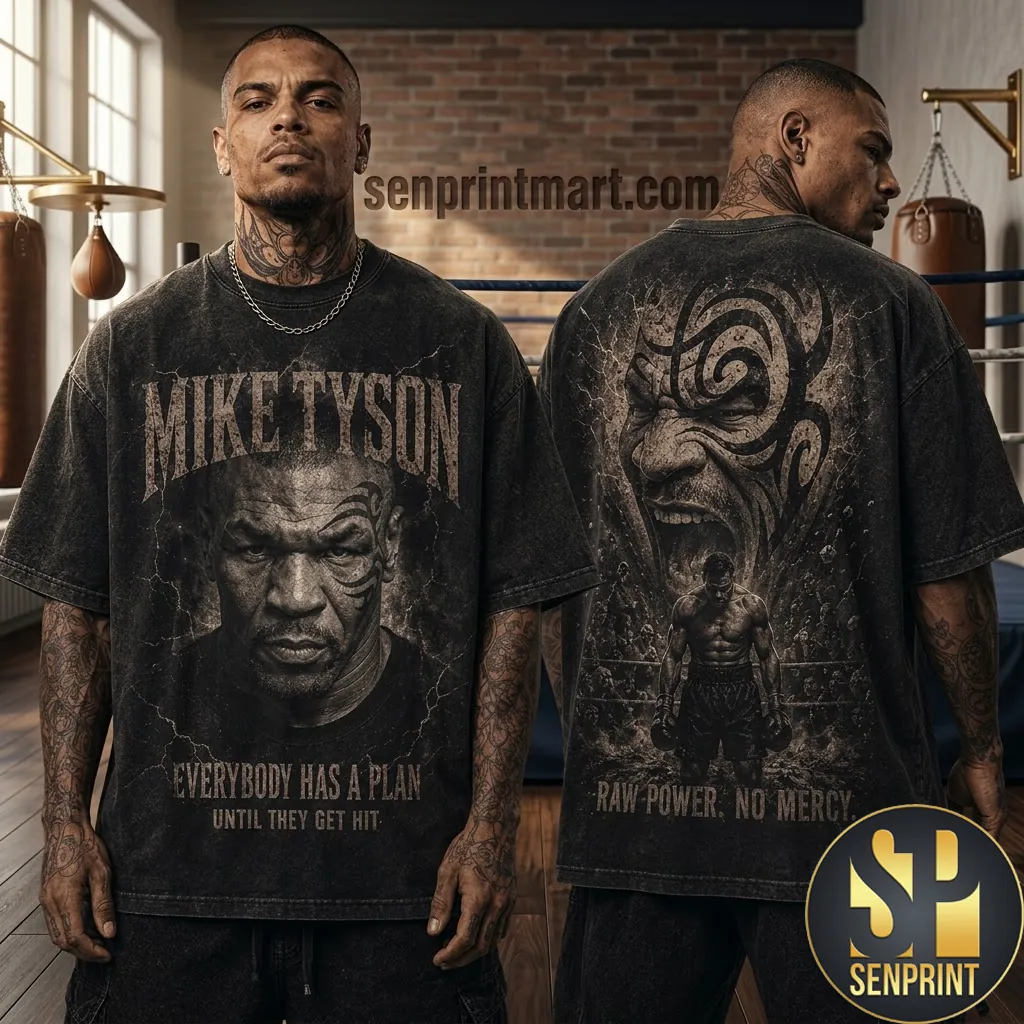 Mike Tyson Raw Power Vintage Graphic Unisex T-Shirt