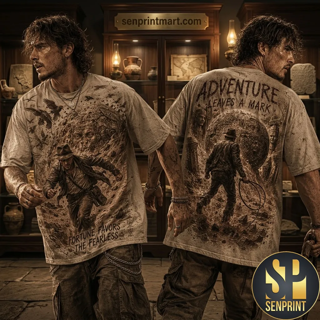 Indiana Jones Fortune Favors The Fearless Adventure 3D T-Shirt