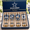Dallas Cowboys Premium Gold Rimmed Collector's Edition America's Team Gift Boxed Pilsner Glass Set