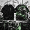 Genji Dragonblade Ronin Japanese Cyberpunk Samurai Streetwear Graphic T-Shirt
