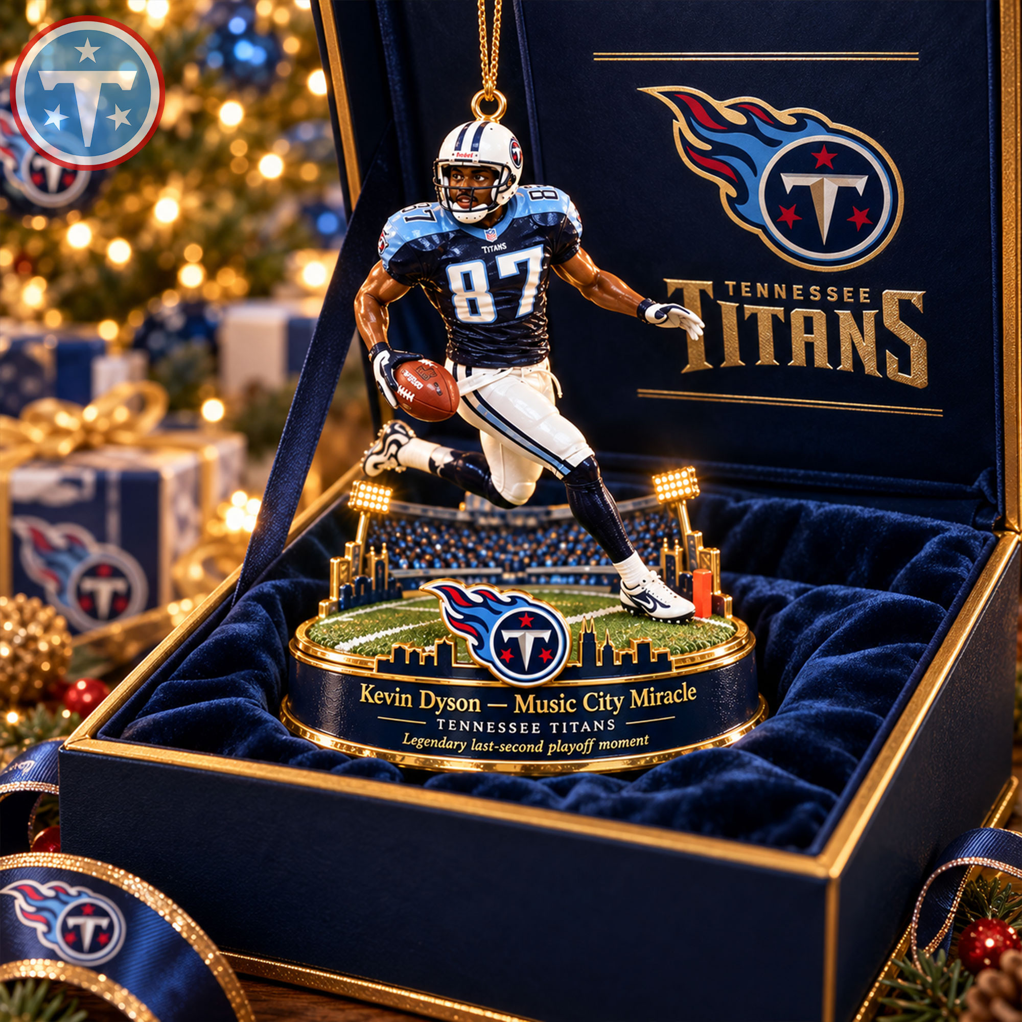 Tennessee Titans Kevin Dyson Music City Miracle Legendary Playoff Moment Christmas Ornament Tennessee Titans Kevin Dyson Music City Miracle Legendary Playoff Moment Christmas Ornament