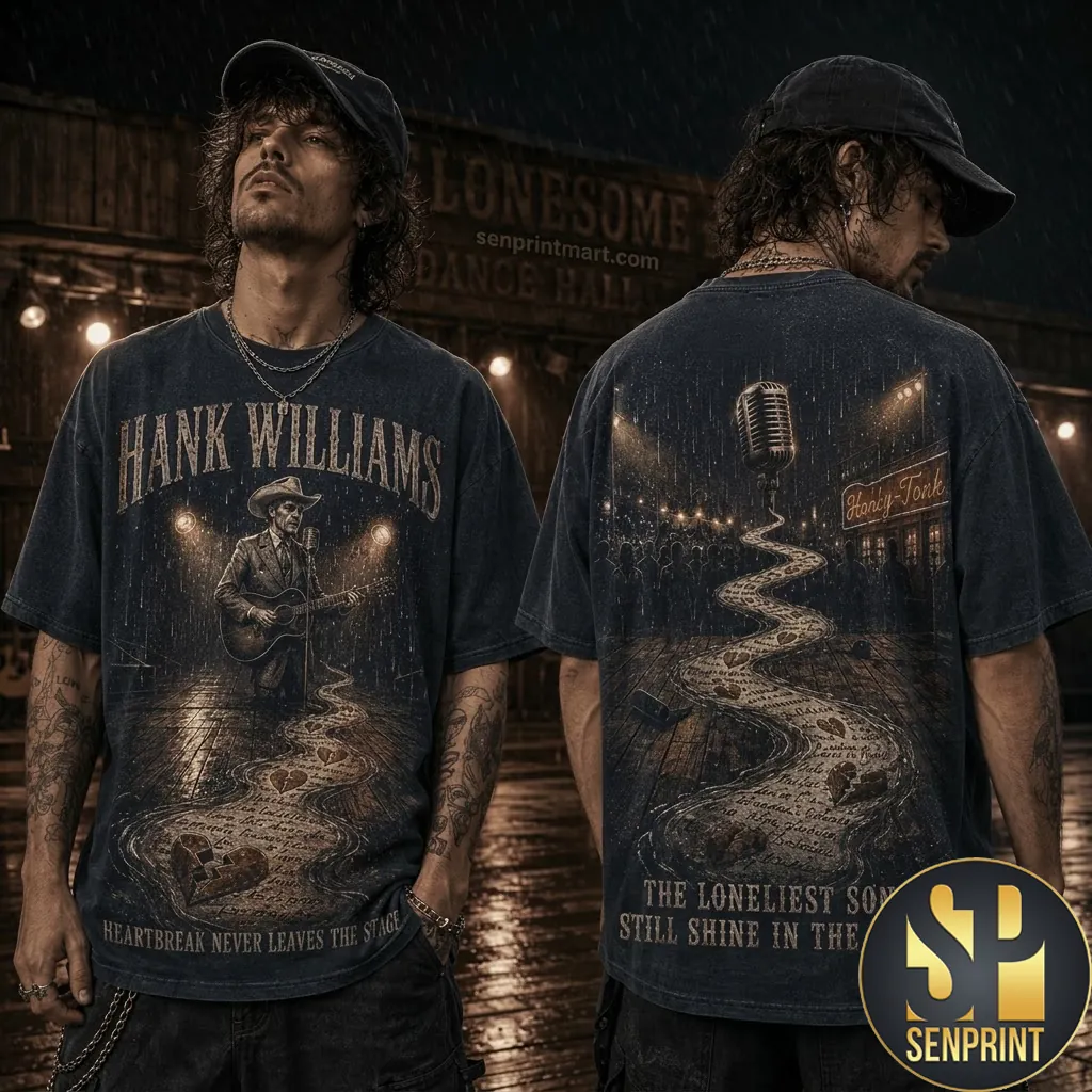 Hank Williams Heartbreak Stage Vintage Graphic T-Shirt