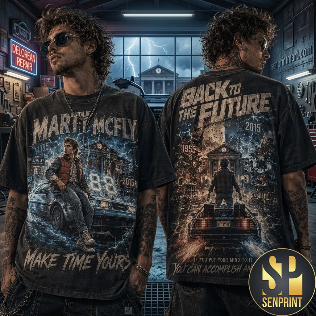 Back To The Future Marty McFly Vintage Style Graphic T-Shirt