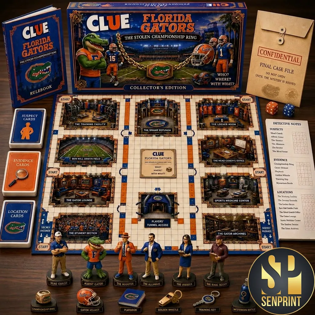 Florida Gators Clue The Stolen Championship Ring Collector’s Edition Board Game