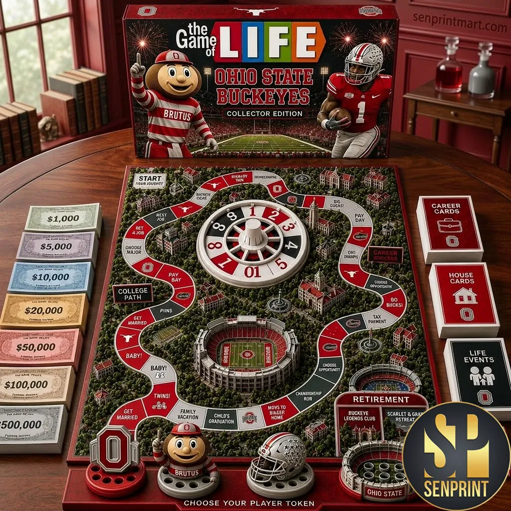 Ohio State Buckeyes The Game Of Life Collector Edition Board Game