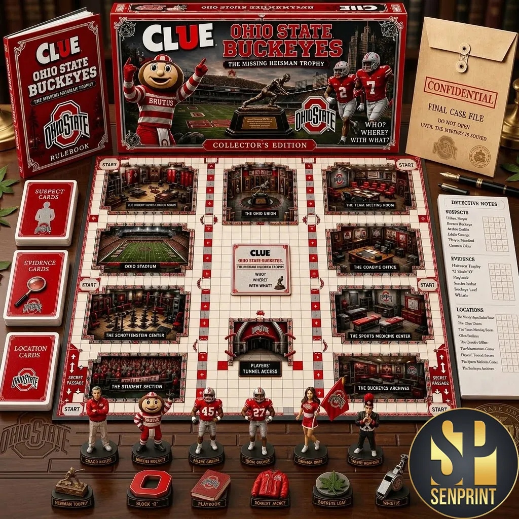 Ohio State Buckeyes Clue The Missing Heisman Trophy Collector’s Edition Board Game