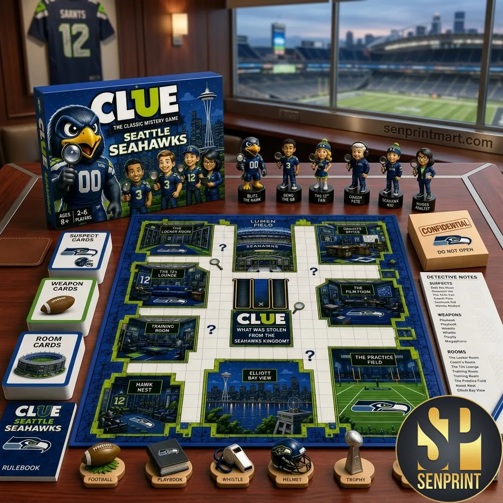 Seattle Seahawks Clue The Classic Mystery Board Game