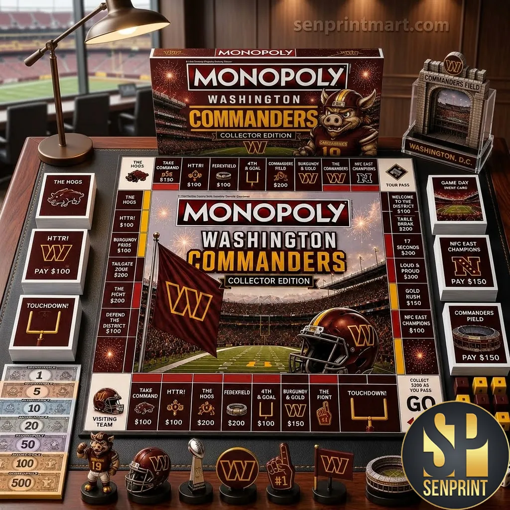 Washington Commanders Monopoly Collector Edition Board Game