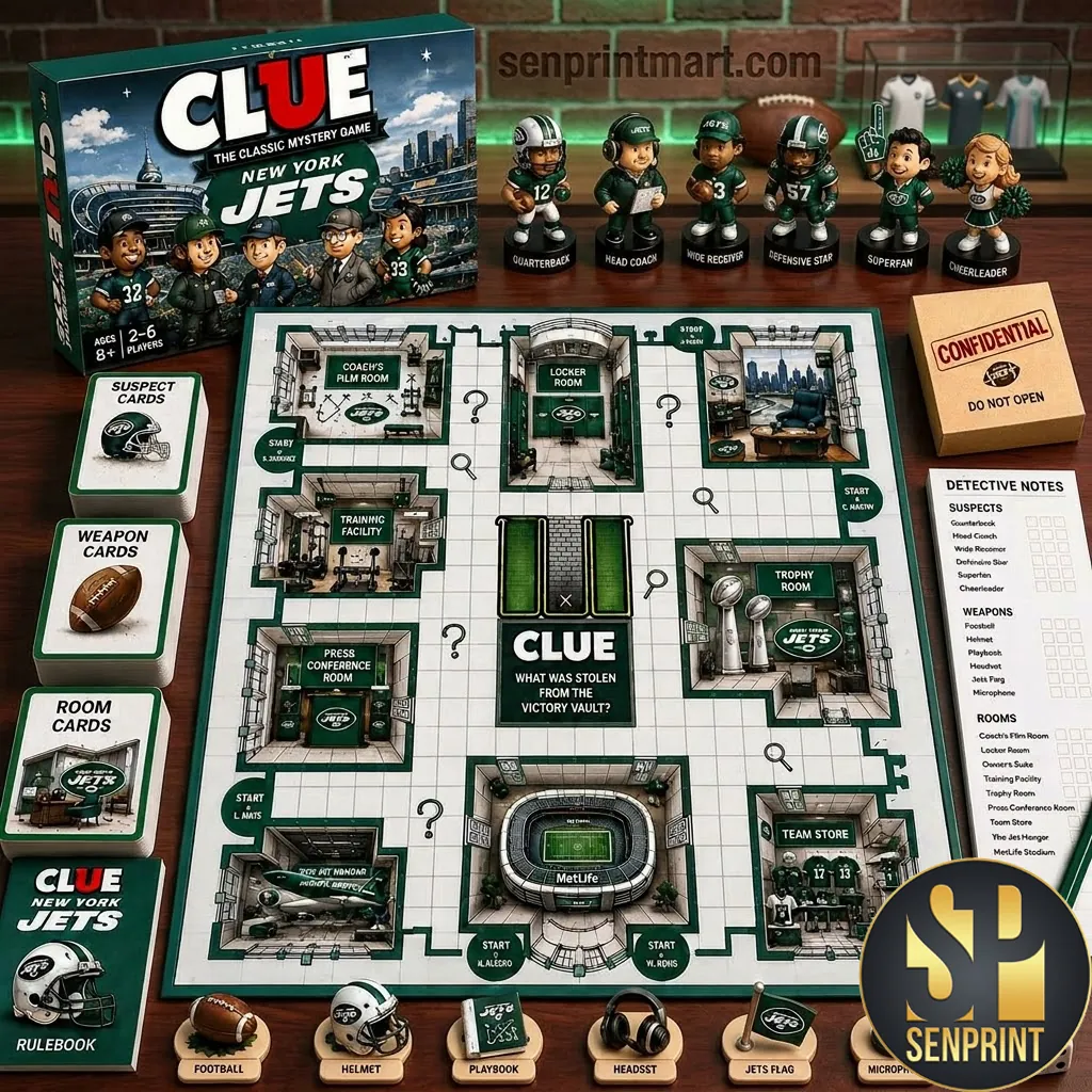New York Jets Clue The Classic Mystery Board Game