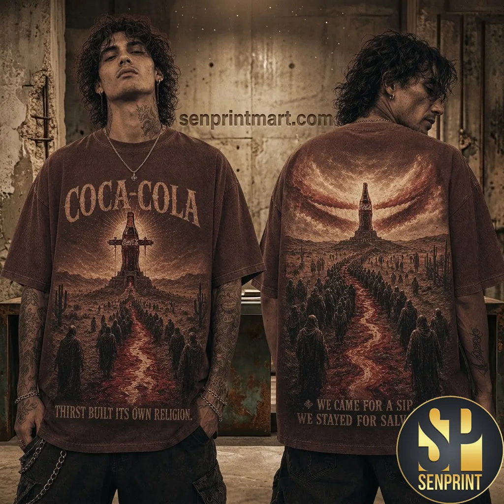 Coca Cola Desert Pilgrimage Graphic Vintage Wash T-Shirt