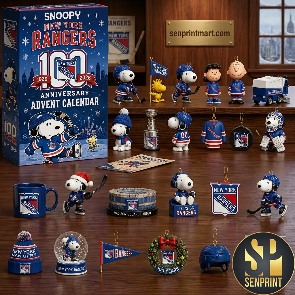 New York Rangers Snoopy 100th Anniversary 2026 Advent Calendar