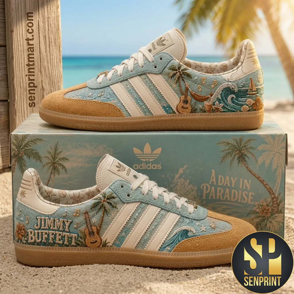Jimmy Buffett A Day In Paradise Custom Samba Shoes