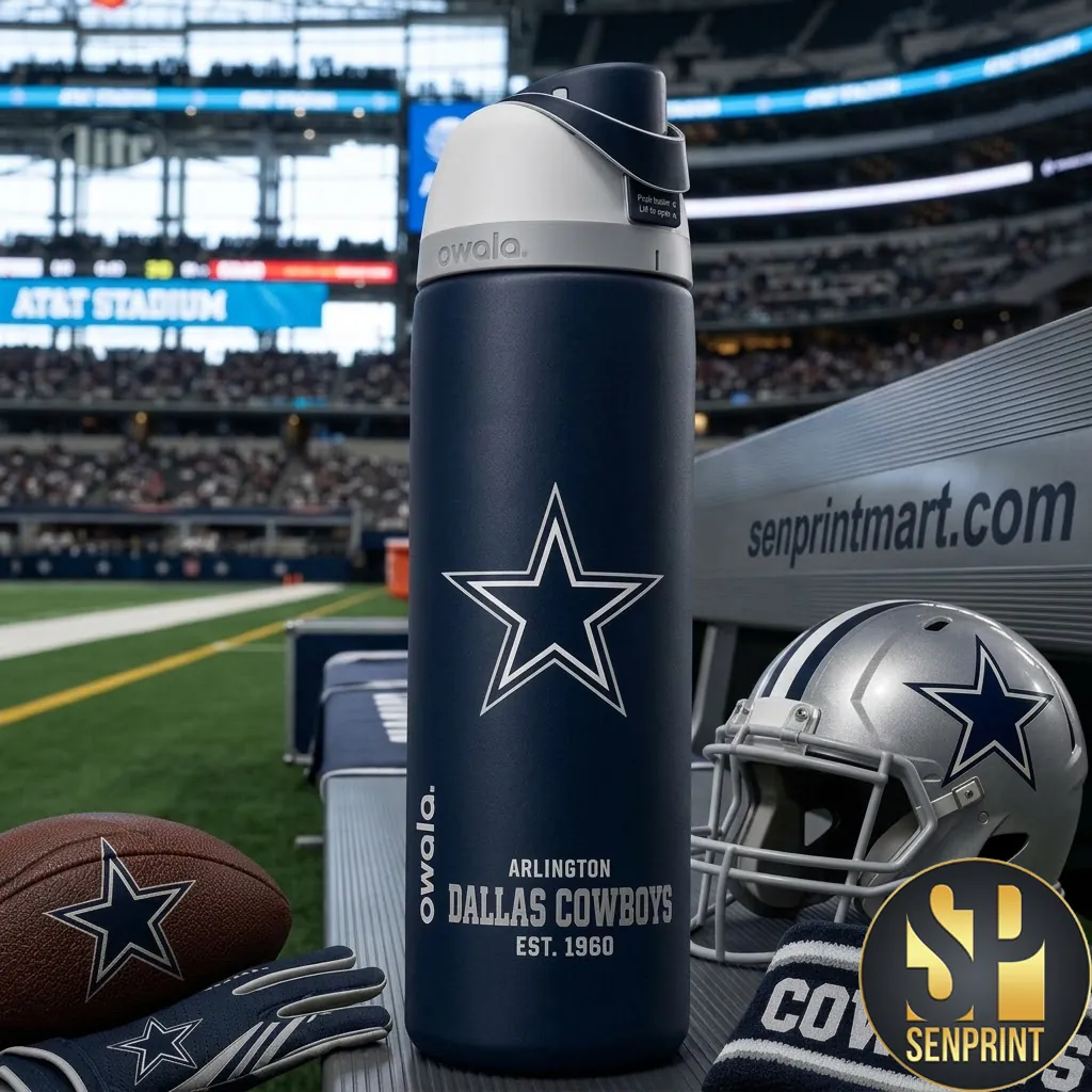 Dallas Cowboys Arlington Est 1960 Owala Insulated Water Bottle