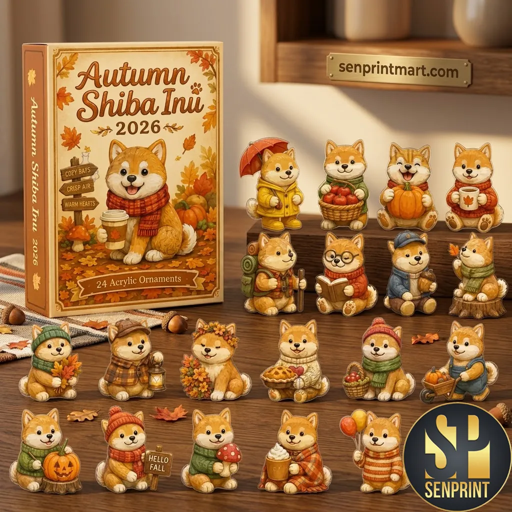 Autumn Shiba Inu 2026 Limited Edition 24 Acrylic Ornaments Advent Calendar