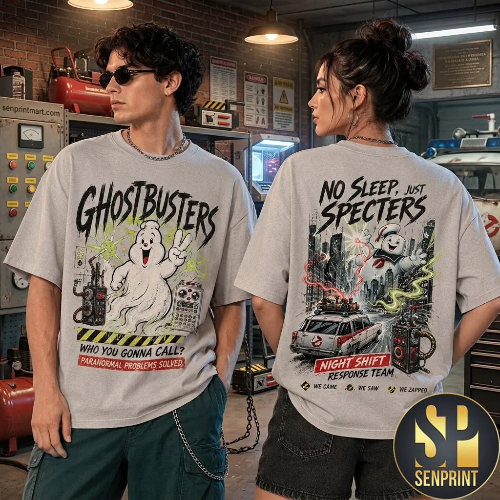 Ghostbusters No Sleep Just Specters Night Shift Graphic T-Shirt