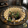 Chicago Bears Halloween Pennywise 3D Quilted Round Rug Chicago Bears Halloween Pennywise 3D Quilted Round Rug