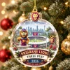 Brisbane Lions AFL 2026 Three Peat Commemorative Holiday Double Sided Acrylic Ornament