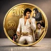 Elvis Presley 50th Anniversary 1977-2027 The King Gold Plated Collectible Commemorative Coin
