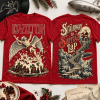 Led Zeppelin Stairway To Santa's Lap Funny Classic Rock Christmas Graphic T-Shirt