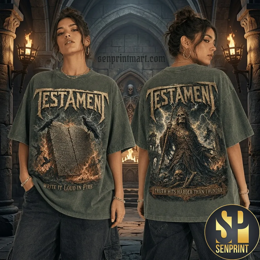 Testament Truth Hits Harder Heavy Metal Graphic 3D Shirt