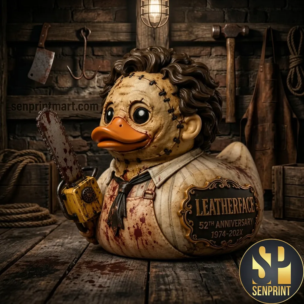 Leatherface 52nd Anniversary Horror Movie Collectible Duck Figure