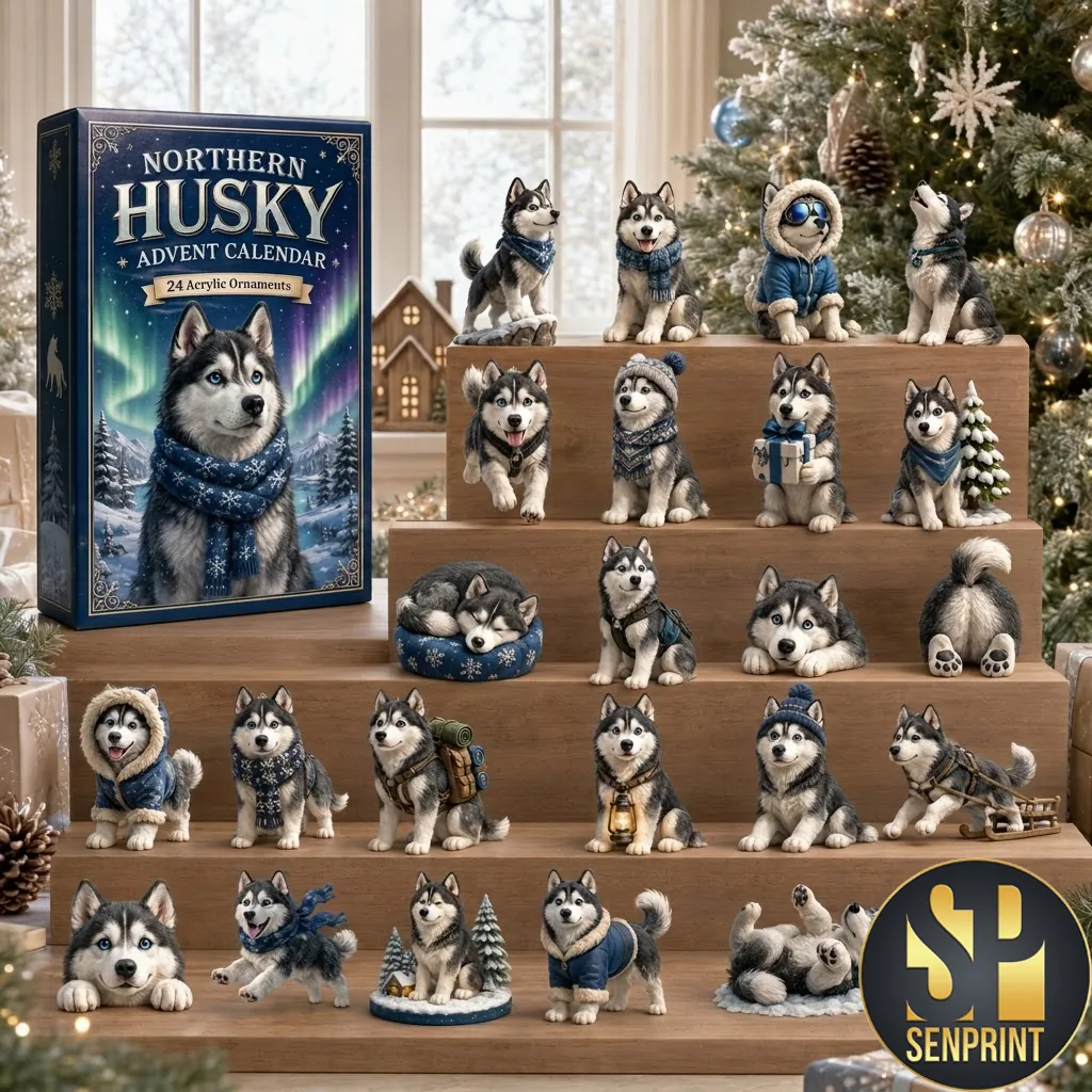 Northern Husky 24 Acrylic Ornaments Christmas Advent Calendar