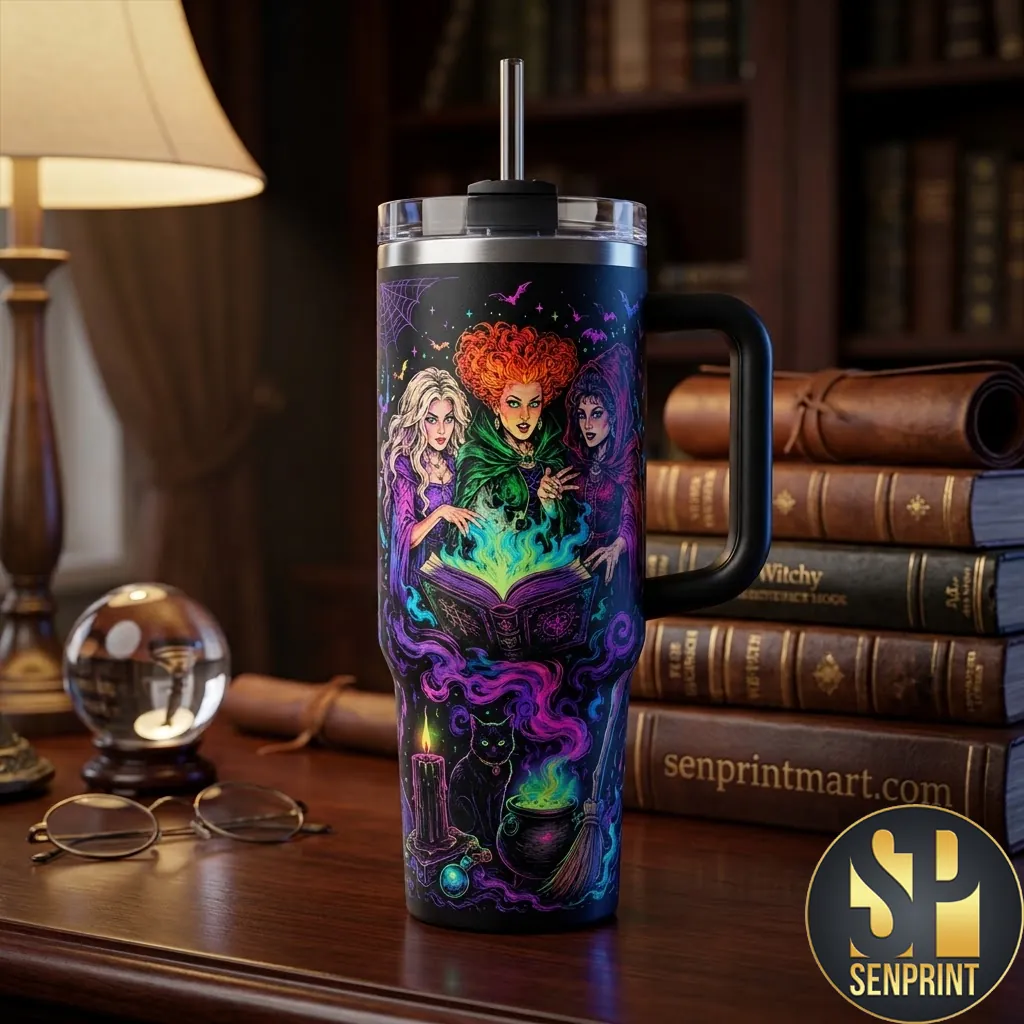 Hocus Pocus Sanderson Sisters Halloween Art 40oz Tumbler