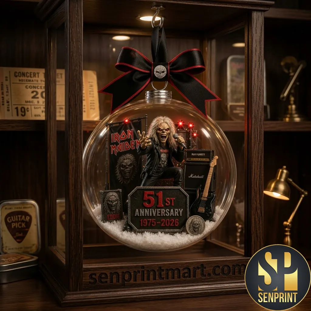 Iron Maiden 51st Anniversary 1975-2026 Limited Edition Christmas Ornament