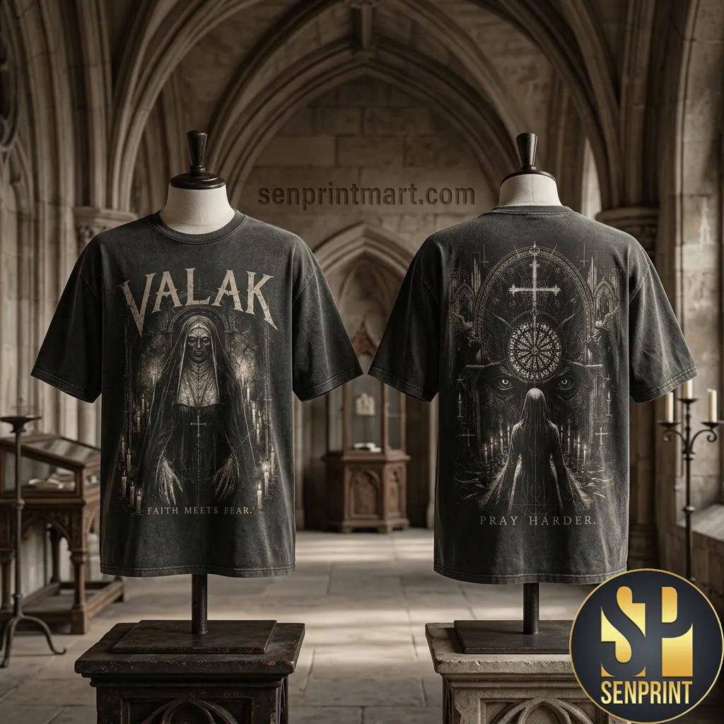 Valak Faith Meets Fear Horror Movie Graphic T-Shirt