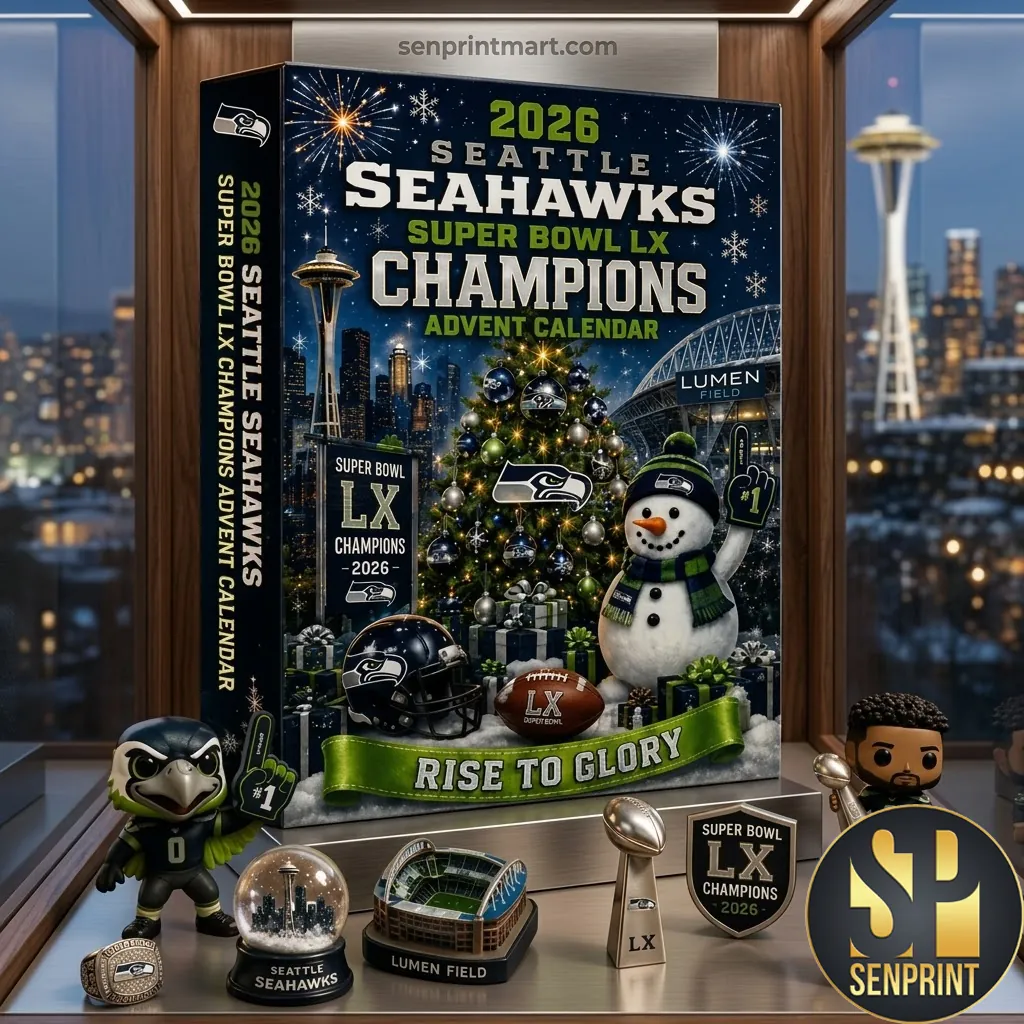 Seattle Seahawks Super Bowl LX Champions 2026 Commemorative Advent Calendar