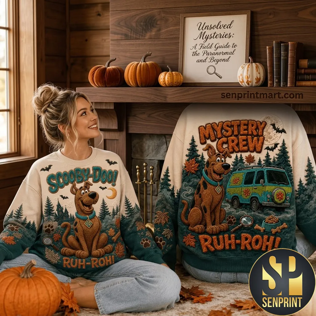 Scooby Doo Mystery Crew Graphic Fall Season Sweater