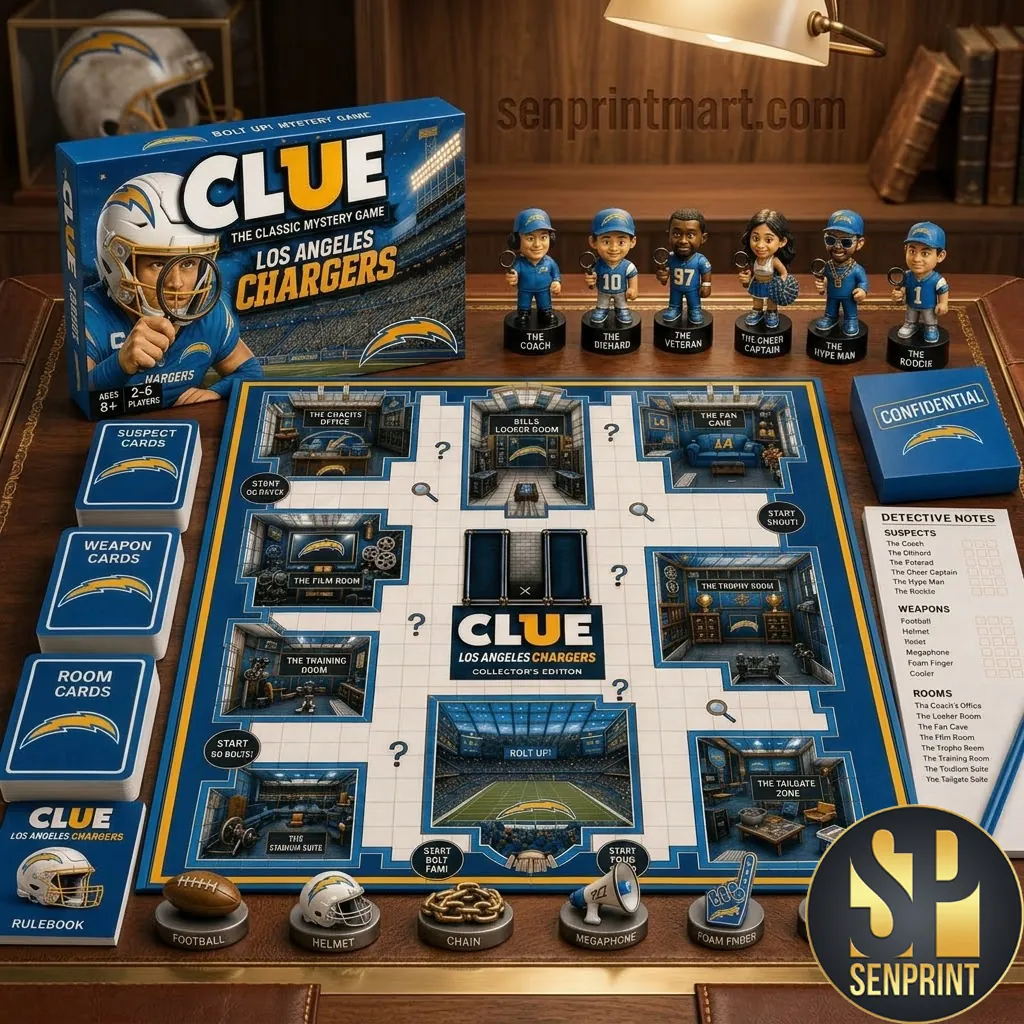 Los Angeles Chargers Clue Collector’s Edition Board Game