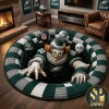Seattle Seahawks Halloween Pennywise 3D Quilted Round Rug Seattle Seahawks Halloween Pennywise 3D Quilted Round Rug