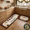 Personalized Family House Divided Hearts United Christmas Photo Runner Rug
