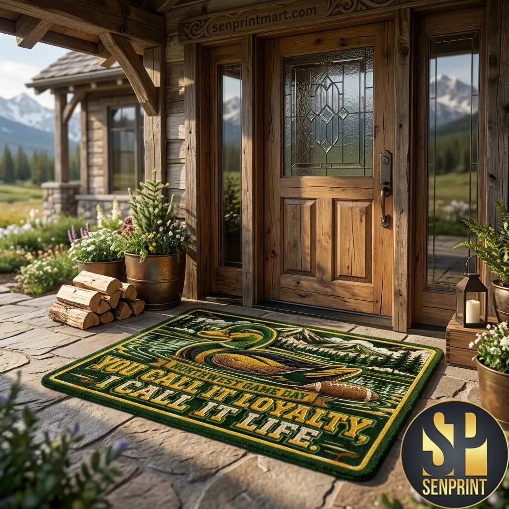 Northwest Game Day Loyalty Duck Hunting Personalized Doormat
