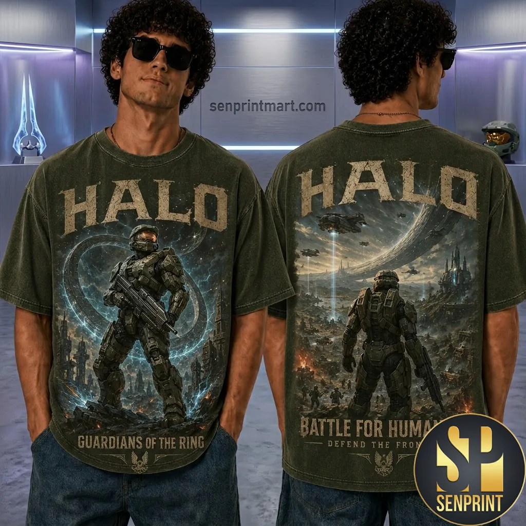 Halo Guardians Of The Ring Master Chief 3D Graphic T-Shirt
