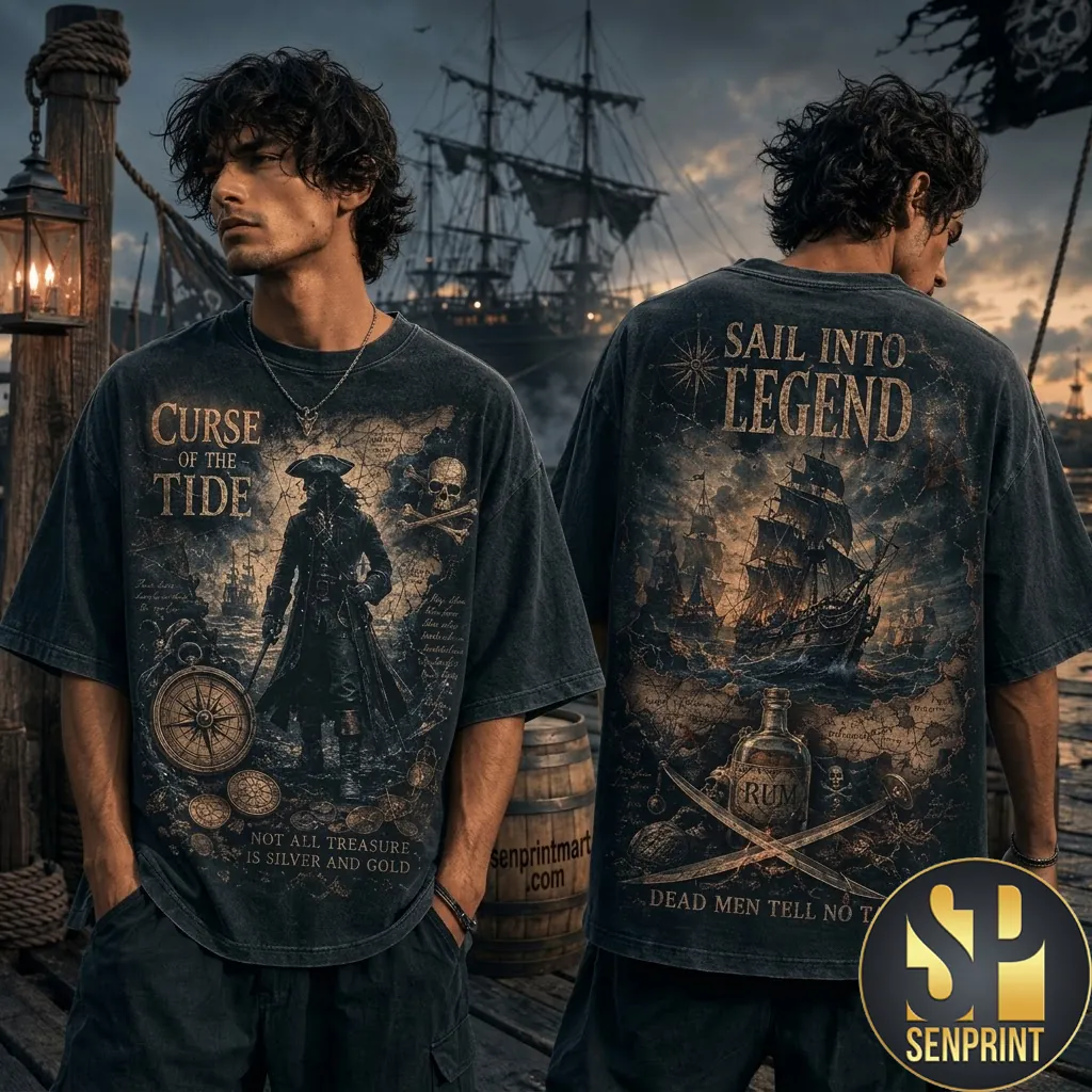 Pirates Of The Caribbean Curse Of The Tide Graphic 3D T-Shirt