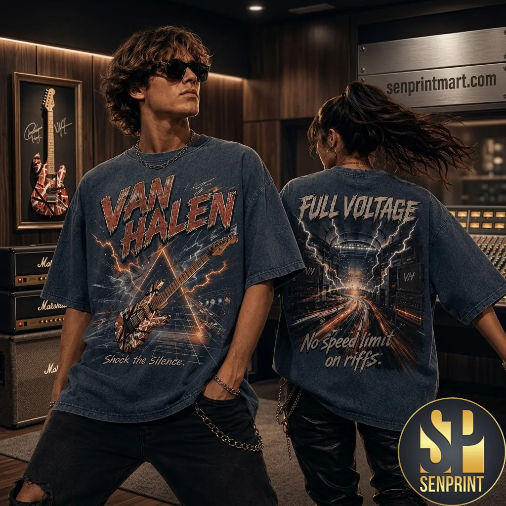 Van Halen Full Voltage Graphic Vintage Wash Heavyweight T-Shirt
