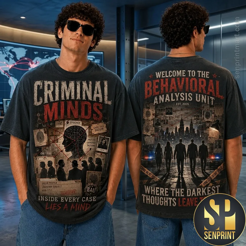 Criminal Minds Behavioral Analysis Unit Graphic 3D T-Shirt