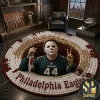 Philadelphia Eagles Halloween 3D Illusion Monster Round Rug