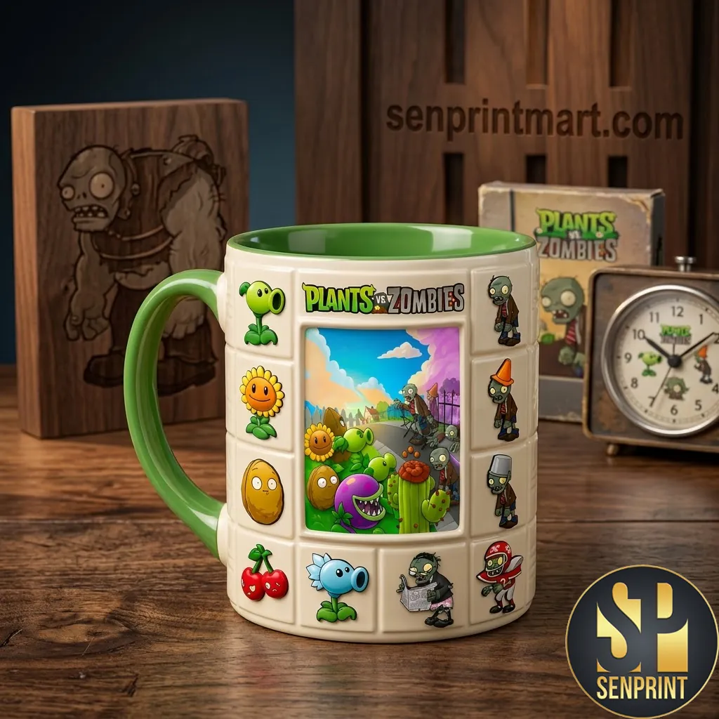 Plants Vs Zombies Character Graphic 3D Design Coffee Mug