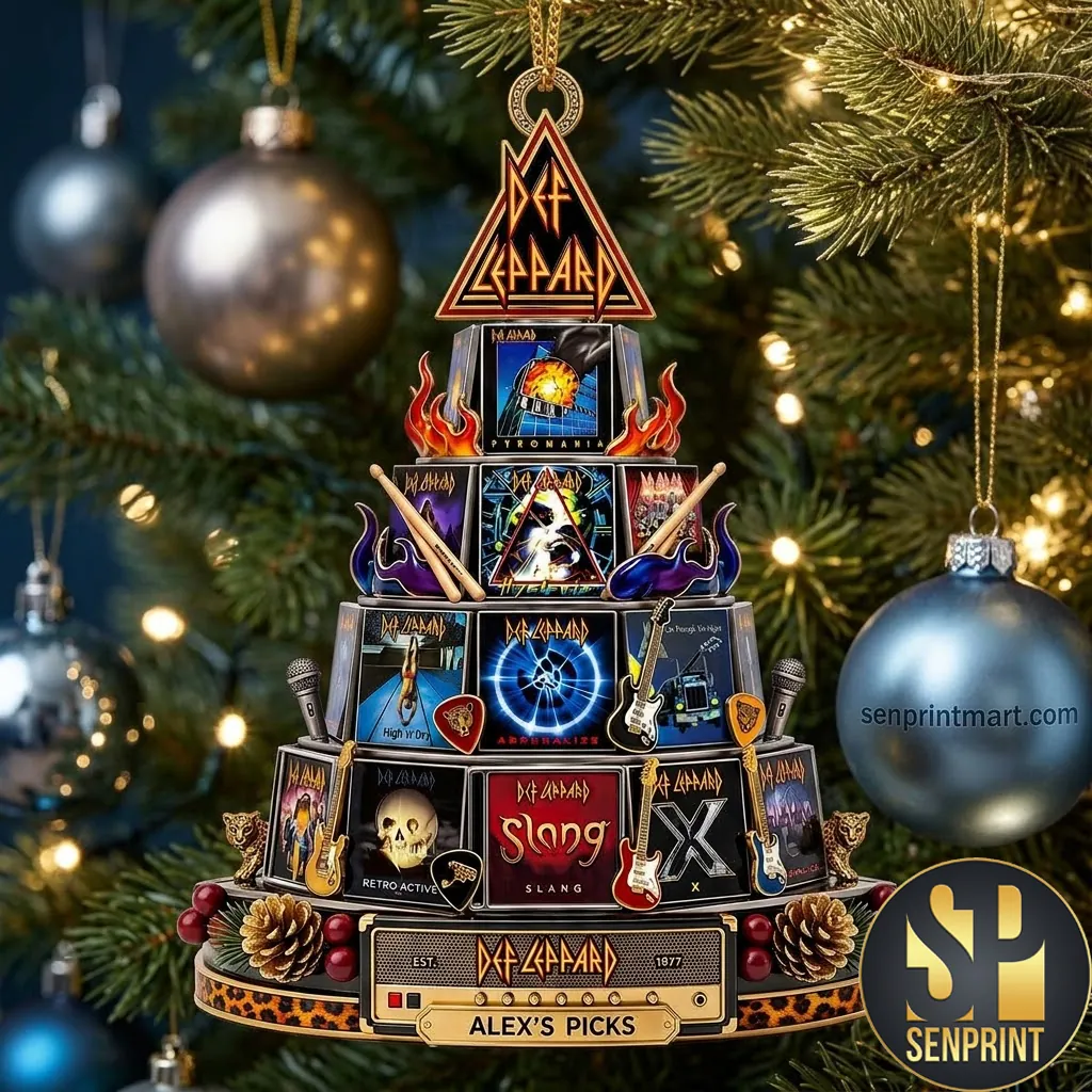 Def Leppard Album Covers Personalized Christmas Tree Ornament