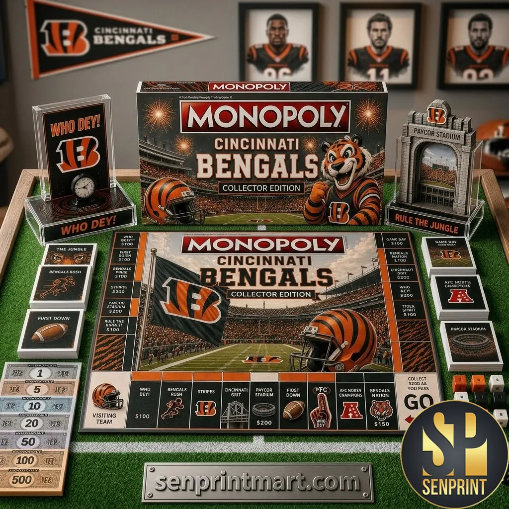Cincinnati Bengals Monopoly Collector Edition NFL Board Game
